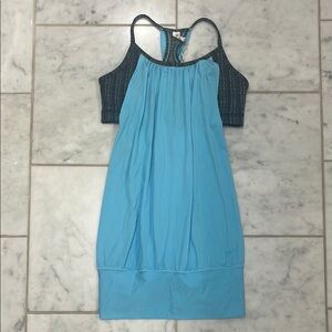 lululemon athletica Blue and Black bra with Tank Top attached